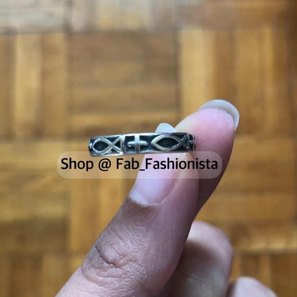 James Avery Ichthus cross ring retired rare size 6.75 - Picture 4 of 8